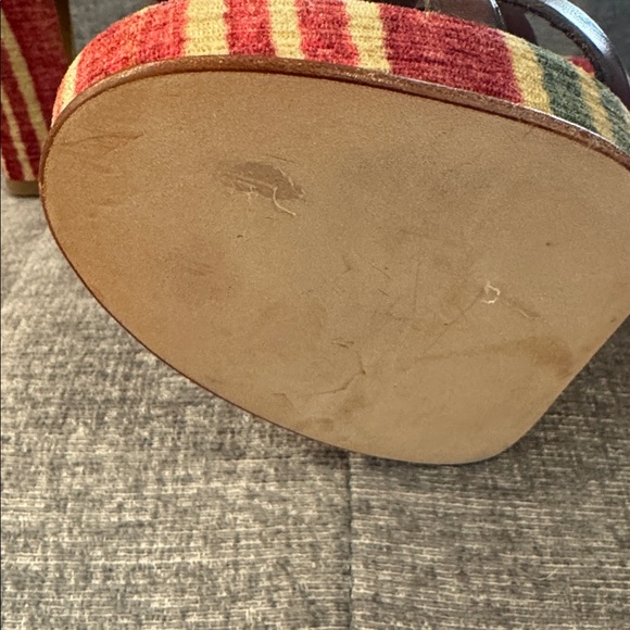 Henry Cuir| Brown and Red Striped Women's Sandals - Picture 8 of 9